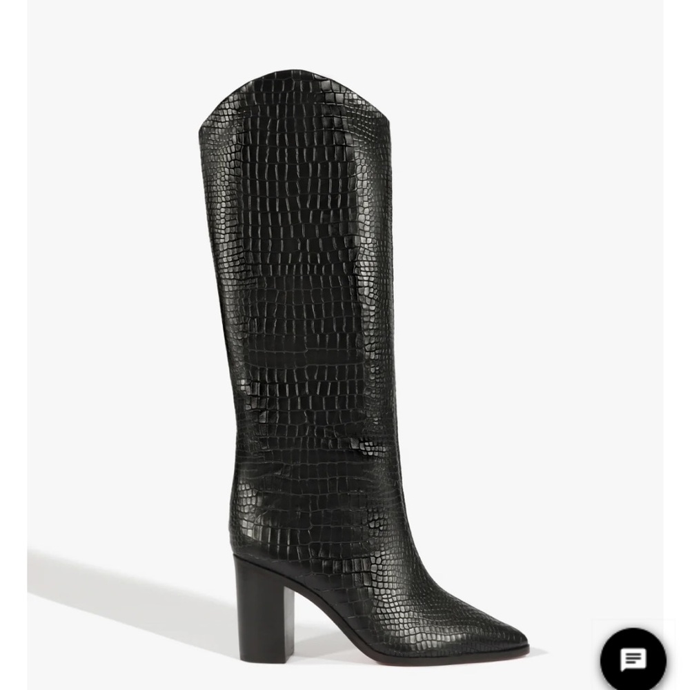 Schutz Maryana Tall Leather Block Heel Boot